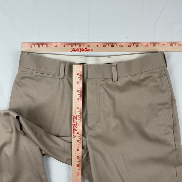 LL Bean Standard Fit Khaki Dress Pants Mens Size 35 Business Casual Chino - Picture 4 of 11
